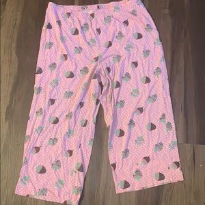 Chocolate covered strawberry printed pajama pants